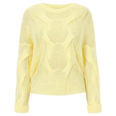 페이지플린 여성용 빅꽈배기크롭라운드니트 P4AKN002M