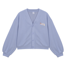 applepink 女童羅紋雛菊刺繡短版針織外套 S107