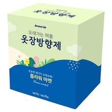 Breeze Up 持久香氛衣櫃芳香劑 5入 + 補充包 20入 組 花市香, 1套