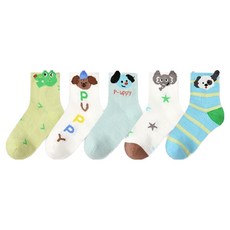 Ggomje 兒童用 SH Friend 17 網眼網紗襪 5雙組