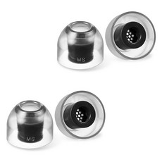 AZLA Crystal 2 Standard Premium LSR 耳塞 2入組 MS, 黑色, 單一商品, 2套