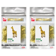 DR.STAR WISEHAWK 長頸鹿D 微型積木 695-A12dr, 2個, 混合色