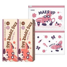 케이맘 키즈 지퍼백 슬라이딩형 핑크 35p, 2개