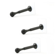 免鑽孔圓形門擋 黑色, 3個