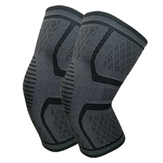 러닝 헬스 압박 고탄력 무릎보호대 2p 세트, MF BLACK, 1세트