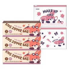 케이맘 키즈 지퍼백 슬라이딩형 핑크 35p, 3개