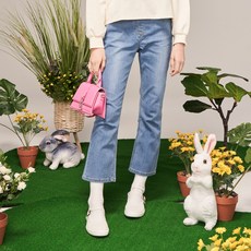 applepink 靴型水洗牛仔褲 S201