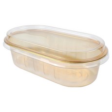 Inp 透明圓形甜點提拉米蘇盒 中 19.5 x 10.5 x 5 cm, 金色, 25個