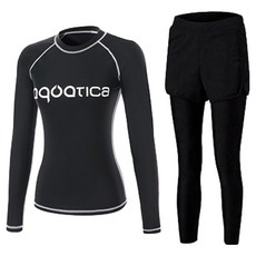 aquatica 女款 only one 防曬泳衣上衣 AQAWTS23008 + 水上緊身褲 AQA-WL 套組