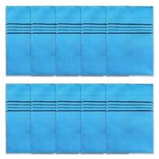 Wonine 專家用大尺寸搓澡巾, 藍色, 10個, 1入