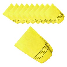 Wonine 專家用大尺寸沐浴搓澡巾, 黃色, 1個, 10入