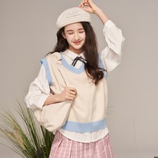 applepink 字母印花蝴蝶結雪紡衫 S102