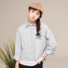 applepink 寬鬆版水洗襯衫 S103