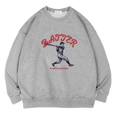 이지스튜디오 배터보이 오버핏 3단쭈리 맨투맨