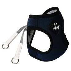 ATTI FRIEND 狗狗超輕量關節保護X型透氣胸背帶, 海軍藍, 1個