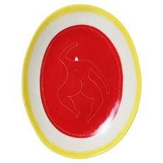 레티티아후제 타원접시, 플라이데이 나이트 레드 옐로우, 1개