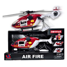 JINJIA TOYS IIL 消防救援直升機玩具, 紅色, 1個