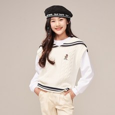 JCB 女童水手領針織背心 S145