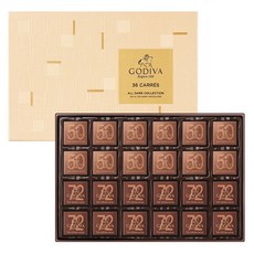 GODIVA Carré 綜合黑巧克力 36入, 192g, 1個