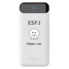뉴클 MBTI PD 22.5w 10000mAh 보조배터리 ESFJ, 화이트, NCPB-10KPD-15-LGC