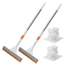 모나코올리브 쓸고닦고 실리콘 빗자루 더블 매직비 2p + 이지걸이 2p 세트, 1세트