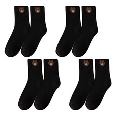 소니오 여성용 베어 포인트 패션 양말 4켤레 세트