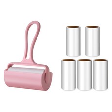 피앤케이 돌돌이 테이프클리너 본품 + 커버 + 리필 5p 세트 핑크, 1세트