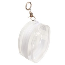 PVC娃娃收納配件鑰匙圈, 1個, 透明