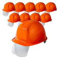 동명 공사장 머리보호 신투구형 보안경 안전모 DMS-D-3001SH, 오렌지, 10개