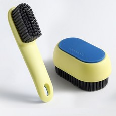 Khohimo 運動鞋洗滌刷 清潔刷 2件組, 黃色, 1套