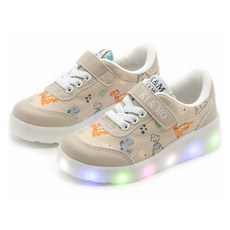 키앤모 아동용 RD 디노 LED 운동화