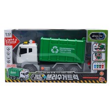 韓國 B&C MIGHTY GEAR 動力摩擦資源回收車 重型機具操作玩具 汽車, 綠色, 1個