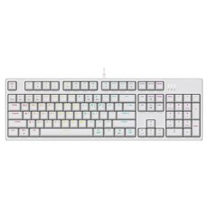 ABKO Kailh光軸 V2 LED 電競機械式有線鍵盤, 白色, K660S V2, 紅軸