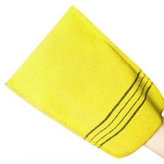 Wonine 專家用大尺寸沐浴搓澡巾, 黃色, 20個, 1入