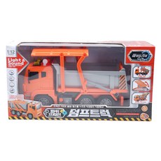 韓國 B&C Mighty Gear 動力摩擦砂石車 重型機具可動玩具車, 橘色, 1個