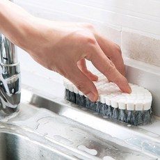 P&K 可彎曲浴室廁所清潔刷 多用途縫隙刷, 白色, 1個