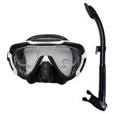 OCEANTAG 變色龍光學面鏡 + 呼吸管 + 度數鏡框套組, 黑色