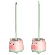 Yegrina 家用小豬馬桶刷, 2個, 綠色