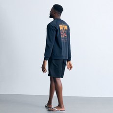 에어릿 남성용 선셋 릴렉스핏 래쉬가드 상의 AM1182