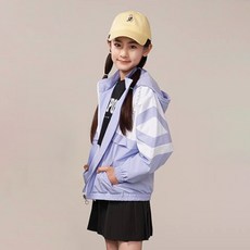 JCB 拼接配色可拆式連帽化纖夾克 S143