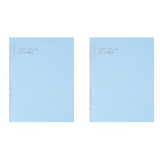 아이비스 컬러PP 스프링 노트 A4 SP 12772, 2개, 블루