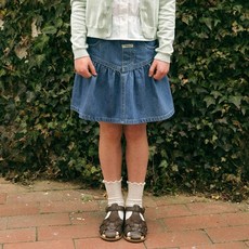 MaritheFrancoisGirbaud 女童 ENFANT 丹寧抓褶裙