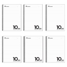 ibis 輕薄單環筆記本, 白色, 6個