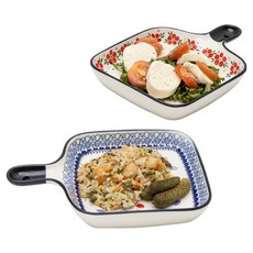 PRACA 手柄小菜盤 2p 組, 1套, 單品, 櫻桃 + 百日草