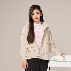 제이씨비 여아용 아웃포켓 셔링 화섬점퍼 S141