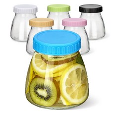 미르코리아 실리콘링 플라스틱 뚜껑 유리병 바이브자 400ml x 6종 세트, 1세트