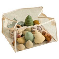 LUNA STORY 堅固TPU玩具整理箱, 1個, 透明