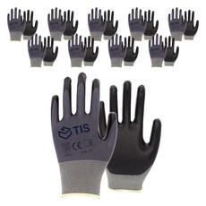 TIS NBR 塗層手套 雙手穿戴組, 10套, 單一顏色