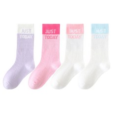 IBboom 女童Today運動中筒襪4雙組 J27