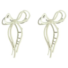 디멜디 귀여운 리본 헤어집게 올림머리핀 대형 2p